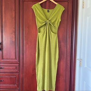 Green Cut Out Maxi Dress